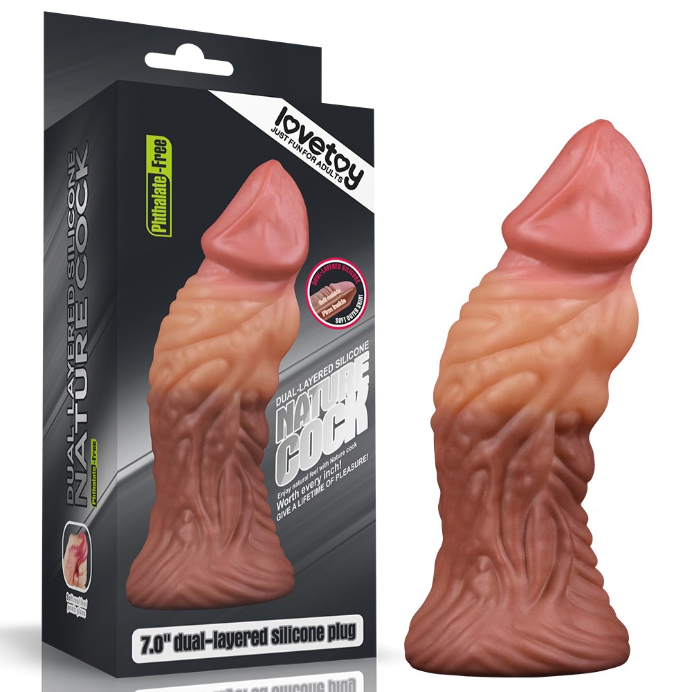 KOREK ANALNY 7.0'' DUAL LAYERED PLATINUM SILICONE PLUG