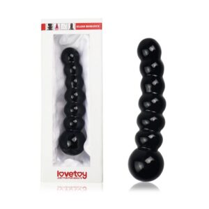 DILDO 6.8" GLASS ROMANCE CZARNY