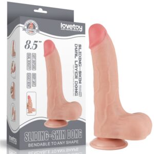 DILDO 8.5'' SLIDING SKIN DUAL LAYER DONG FLESH