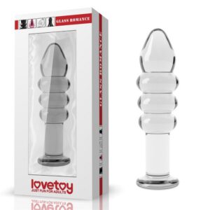 KOREK ANALNY 5.5" GLASS ROMANCE PRZEZROCZYSTY