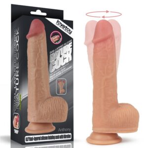 WIBRATOR 8.5" DUAL LAYERED SILICONE ROTATING ANTHONY