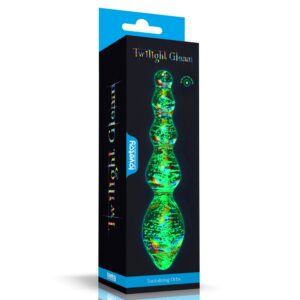 DILDO GLOW-IN-THE-DARK TWILIGHT GLEAM GLASS