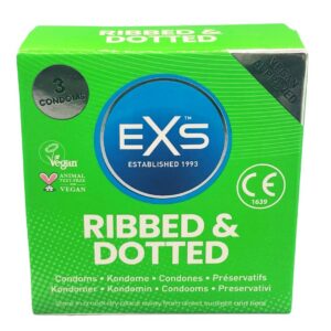 PREZERWATYWY 3 SZT. EXS RIBBED AND DOTTED