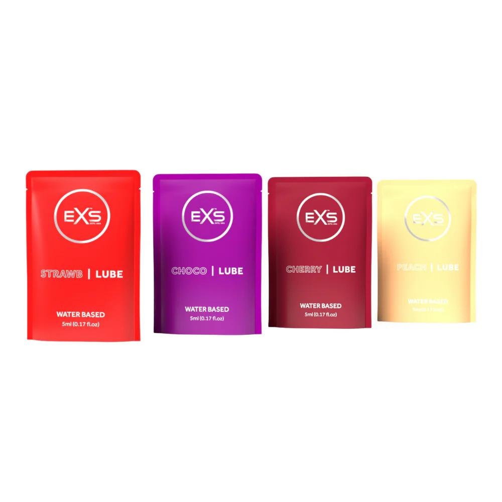ZESTAW TESTERÓW 100 SZT. EXS FLAVOURED LUBE SACHETS 5ML