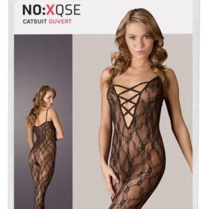 KOMBINEZON CATSUIT SCHWARZ L/XL