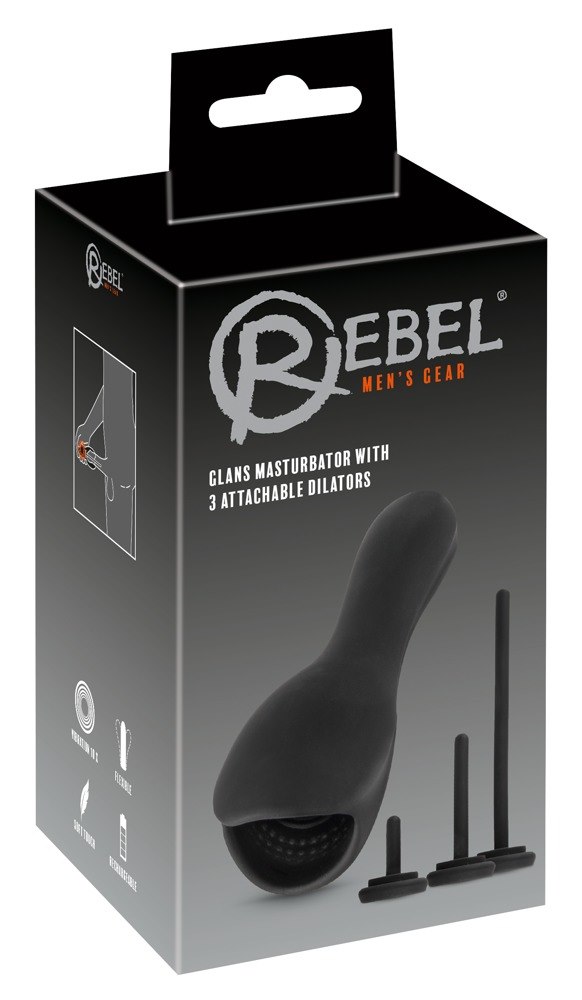 DILATOR GLANS VIBRATOR WITH 3 ATTACHABLE DILATORS