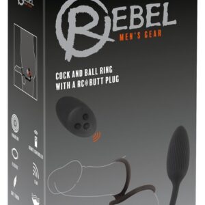 PIERŚCIEŃ COCK AND BALL RING WITH RC BUTT PLUG