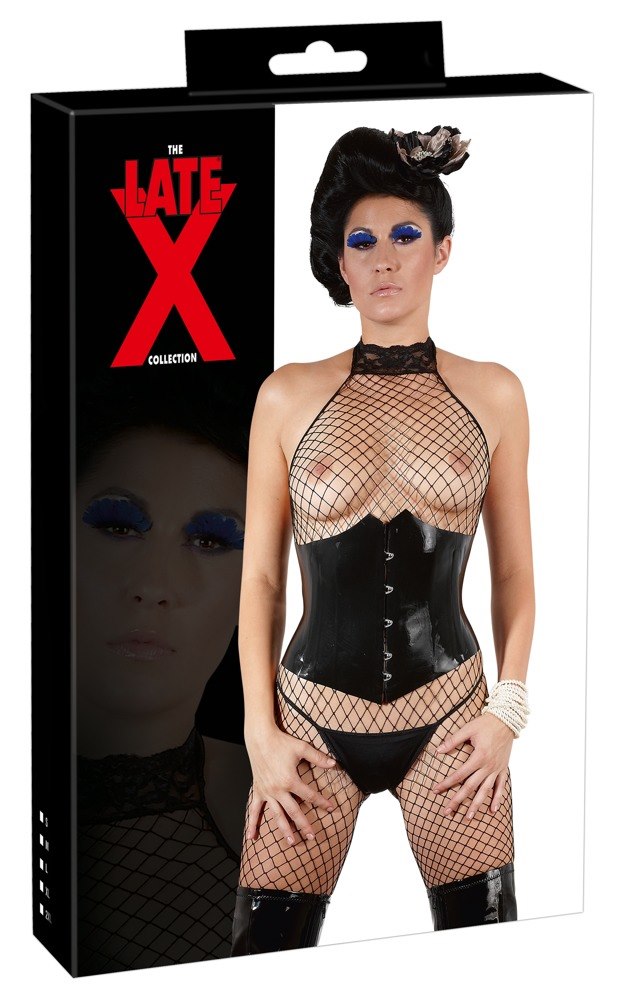 BIELIZNA BDSM LATEX WAIST CINCHER BLACK M