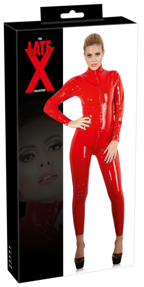 BIELIZNA BDSM LATEX CATSUIT RED XS