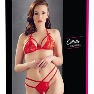 ZESTAW LACE SET RED S