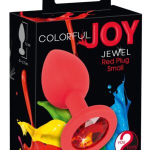 KOREK ANALNY COLORFUL JOY JEWEL RED PLUG