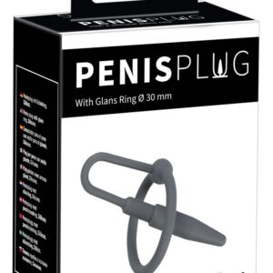 DILATOR PENIS PLUG WITH GLANS RING