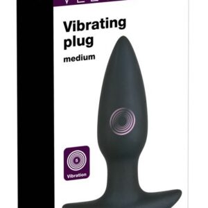 KOREK ANALNY BLACK VELVET VIBR.MEDIUM PLUG