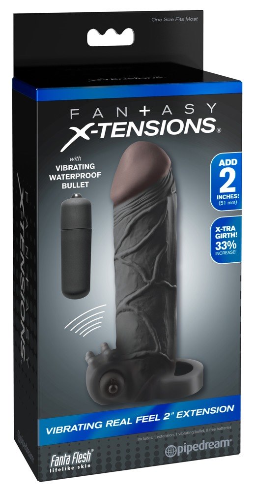 VIBRATING REAL FEEL 2" EXTENSION