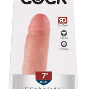 DILDO KING COCK BALLS 7INCH 19.4CM