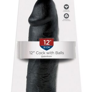 King Cock 12 inch Balls Black