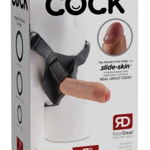 PROTEZA  7 UNCUT COCK WITH STRAP-ON HARNESS