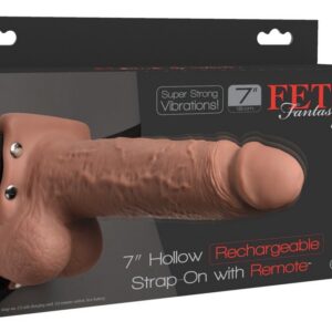 HOLLOW STRAP-ON WITH RECHARGEABLE REMOTE