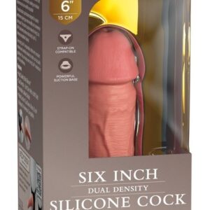 6" DUAL DENSITY SILICONE COCK