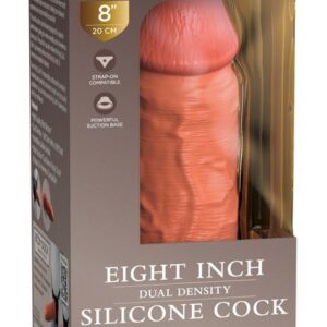 8" DUAL DENSITY SILICONE COCK
