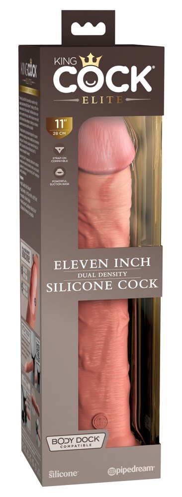11" DUAL DENSITY SILICONE COCK